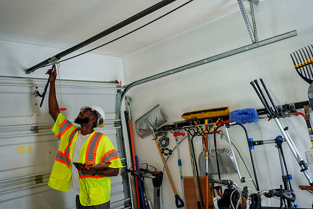 Professional Garage Door Panel Replacement technician working in Deep River Center, CT